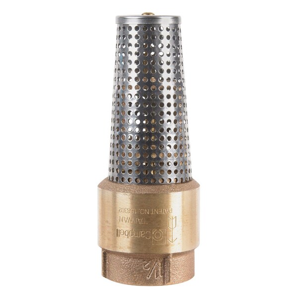 B & K Campbell 1-1/2 in. D X 1-1/2 in. D FNPT x FNPT Brass Foot Valve FV-6TLF - main